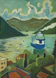Cruiseschip voor fjordcruises langs de kust