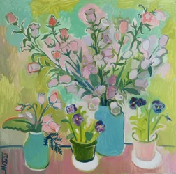 Kleurrijke bloemstillevens