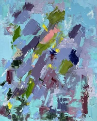 Kleurrijke abstracte penseelstreken