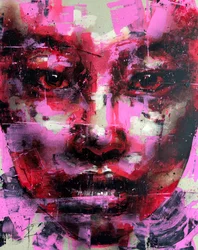 Allure, 2024 (acryl en olieverf op omgekeerd doek)