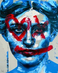 Aphrodite, 2024 (acryl en olieverf op omgekeerd doek)