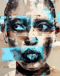 Caught Red-Handed, 2024 (acryl en olie op omgekeerd doek)