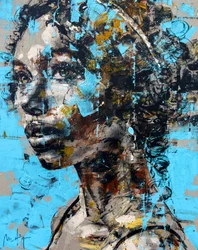 Giselle, 2024 (acryl en olieverf op omgekeerd doek)