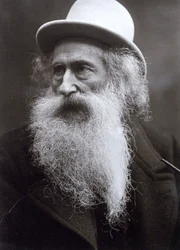 Halflang portret van de bejaarde beeldhouwer Vincenzo Gemito