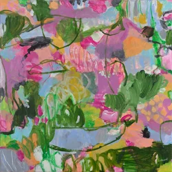 Kleurrijke abstracte tuin
