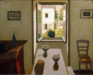 De tafel en de twee kommen