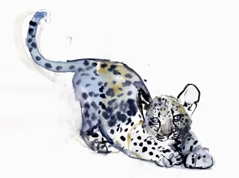 Rekkende welp (Arabische luipaard), 2008