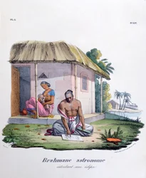 Brahmaan astronoom, berekening van de zonsverduistering, 1828