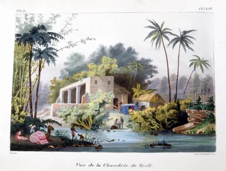 Uitzicht op de Chaudrie van Syali, India, 1828