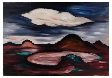 Landschap met enkele wolk