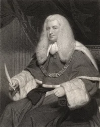 Lord Lloyd Kenyon, gegraveerd door William Holl (1807-71), uit „National Portrait Gallery, deel III”, gepubliceerd ca. 1835