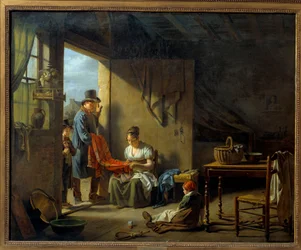 De marskramer. Schilderij door Martin Drolling (1752-1817)