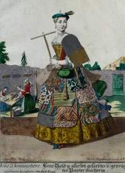 Fabrikant van gekleurd papier, gravure uit Assemblage des nouveau manouvries habilles