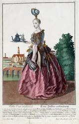 Beroep: Vrouw met een goudvis (gravure)