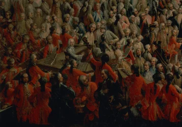 Hofbanket in de Grote Antichambre van het Hofburgpaleis, Wenen (detail)