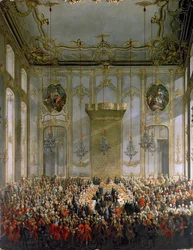 Hofbanket in de grote voorzaal van het Hofburg Paleis, Wenen