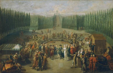 De eerste steenlegging van de Concordiatempel in Laxenburg