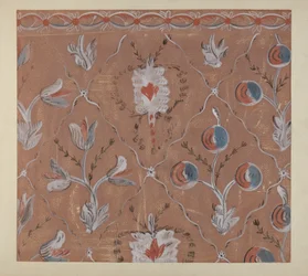 Handgeschilderd muurdetaill, c. 1939