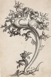 Bladornament van een distel