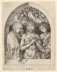 Christus als de Man van Smarten met de Maagd en St. Johannes, ca. 1435-1491