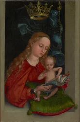 Madonna met kind in een raam, ca. 1485-1490 (Olieverf op paneel)