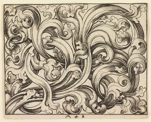 Querfüllung op lichte achtergrond (Horizontaal Ornament)