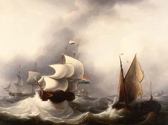 Schepen in een deining