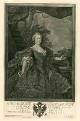 Maria Theresia, Heilige Roomse Keizerin (gravure)