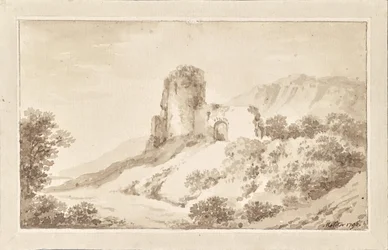 Landschap met ruïne