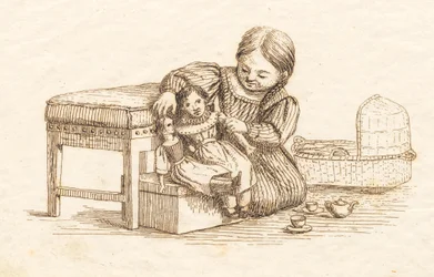 Illustratie voor "Halvhundrede Fabler for Børn" van Hey
