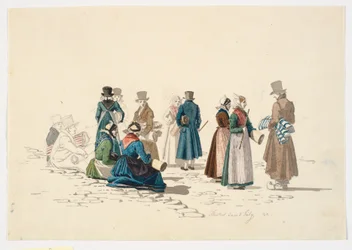 Scène van het marktplein in Thisted