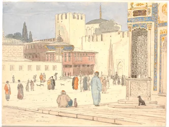 Het Plein voor Bab-i-Hümayan in Constantinopel