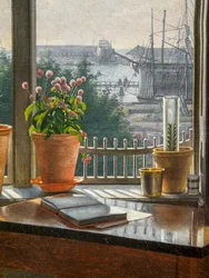 Uitzicht voor het raam van de kunstenaar, detail