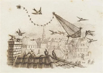 Illustratie voor "Halvhundrede Fabler for Børn" van Hey