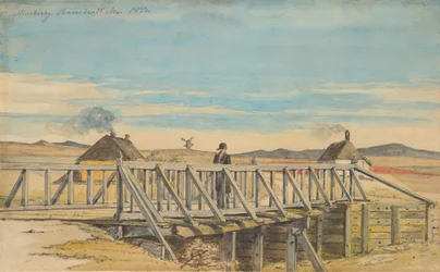 Landschap met een brug bij Mosbjerg, 1833