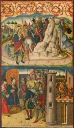 Sint Christoffel ontmoet Satan; Sint Christoffel voor de koning van Lycië