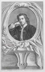 Thomas Otway, gegraveerd door Jacobus Houbraken, Amsterdam, 1741