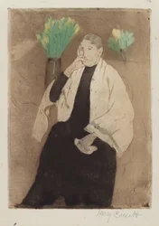 Een portret van de moeder van de kunstenaar