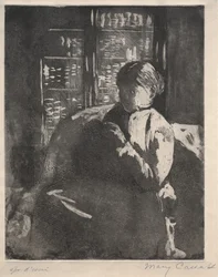 Breien in de Bibliotheek, ca. 1881