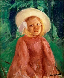 Klein Meisje in een Roodbessenkleurige Jurk, 1912