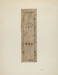 Met Koper Bezaaide Deur Een van een Paar, c. 1939