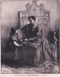 De zoon van hertog Robert voor koning Hendrik, 1106