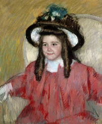 Anne Marie Durand Ruel (Portret van Anne-Marie Durand-Ruel). Schilderij van Mary Cassatt (1845-1926). Privé collectie