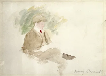 Studie van een jongen (aquarel)