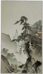 Japanse campagne. Schilderij toegeschreven aan Kano Masanobu