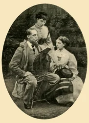 Charles Dickens leest voor aan zijn dochters, 1865, 1910