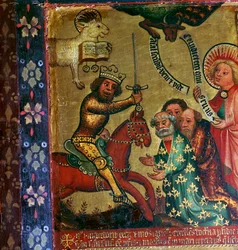 Schilderij dat het martelaarschap van Sint Petrus en Sint Paulus toont