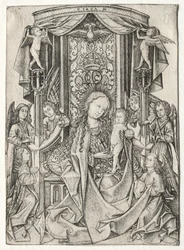 Madonna op de Troon met Acht Engelen