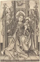 Madonna en Kind op de Troon