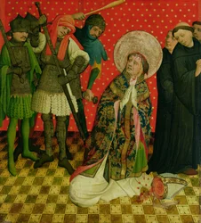 Het martelaarschap van de heilige Thomas van Canterbury, paneel van het Sint-Thomasaltaar uit de Sint-Janskerk in Hamburg, begonnen in 1424